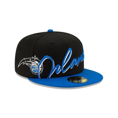Orlando Magic Gorra | New Era NBA Cursive 59fifty Fitted Cap Mexico - Negros